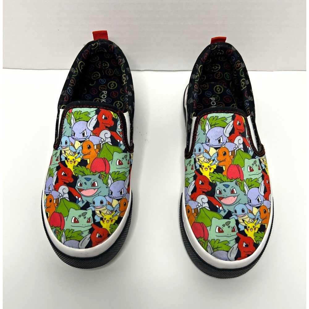 Ground Up Pokémon Slip-On Sneakers Youth US 4 Black/Multicolor Low Top